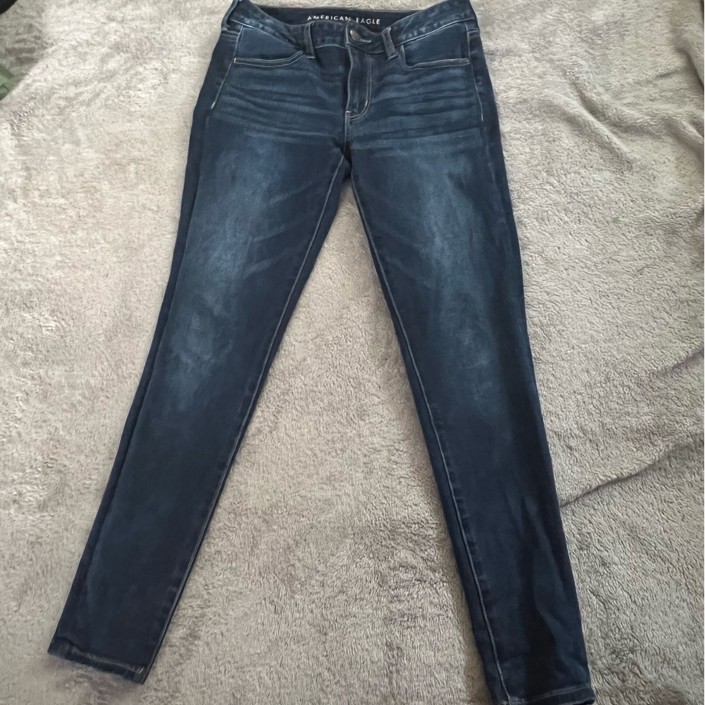 American Eagle Outfitters Blue Skinny Jeans Sleek Fit